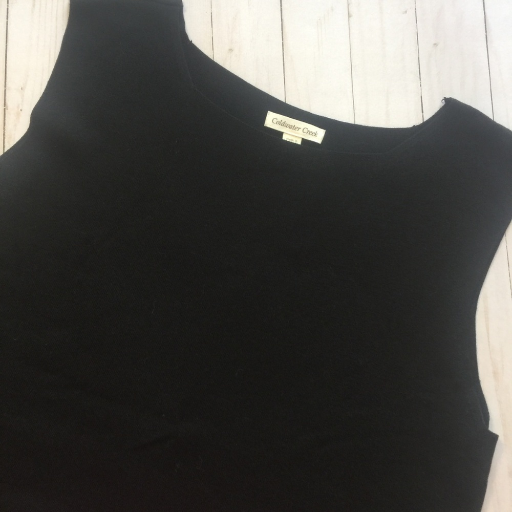 Coldwater Creek Black Silk & Cotton Knit Top 2x - image 3